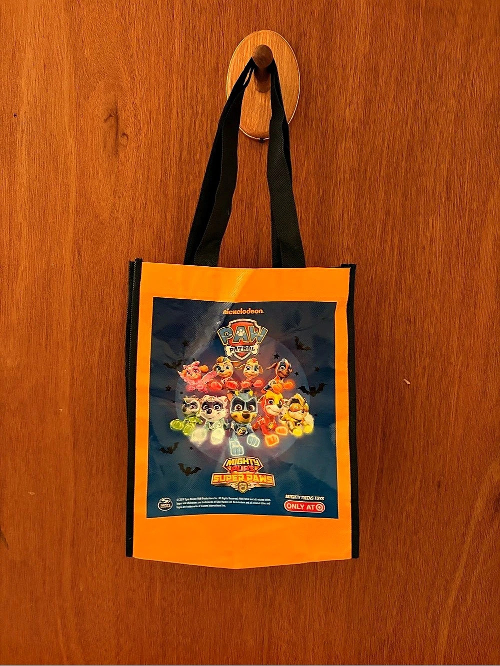 Nickelodeon PAW Patrol Mighty Pups Super Paws tote bag Kids Orange & Black Tote